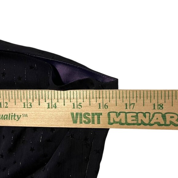 MAJORELLE Marcelo Top Midnight Purple Women's Small One Shoulder Stars Going Out - Picture 9 of 9